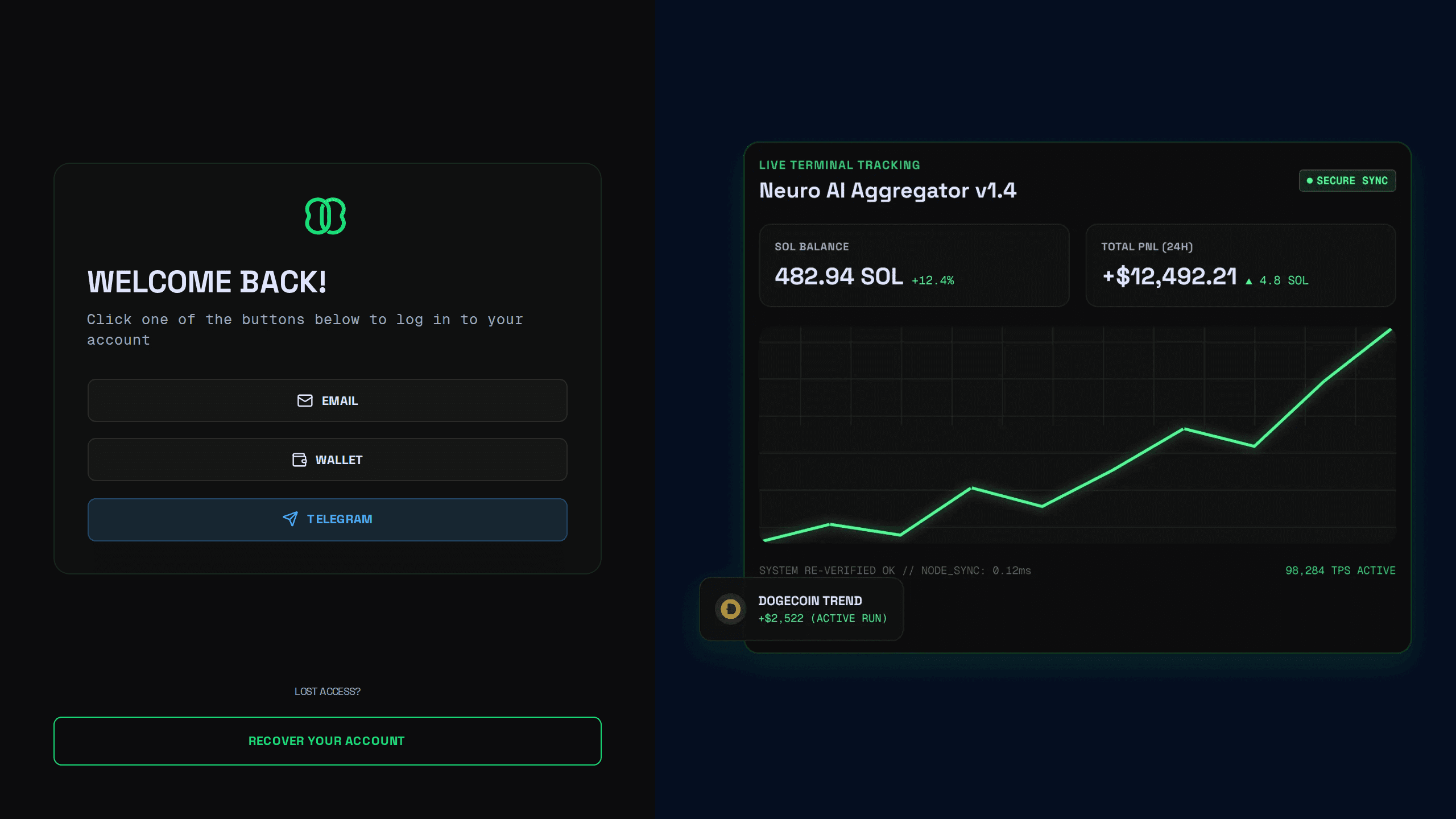 The Neurobot sign-in page