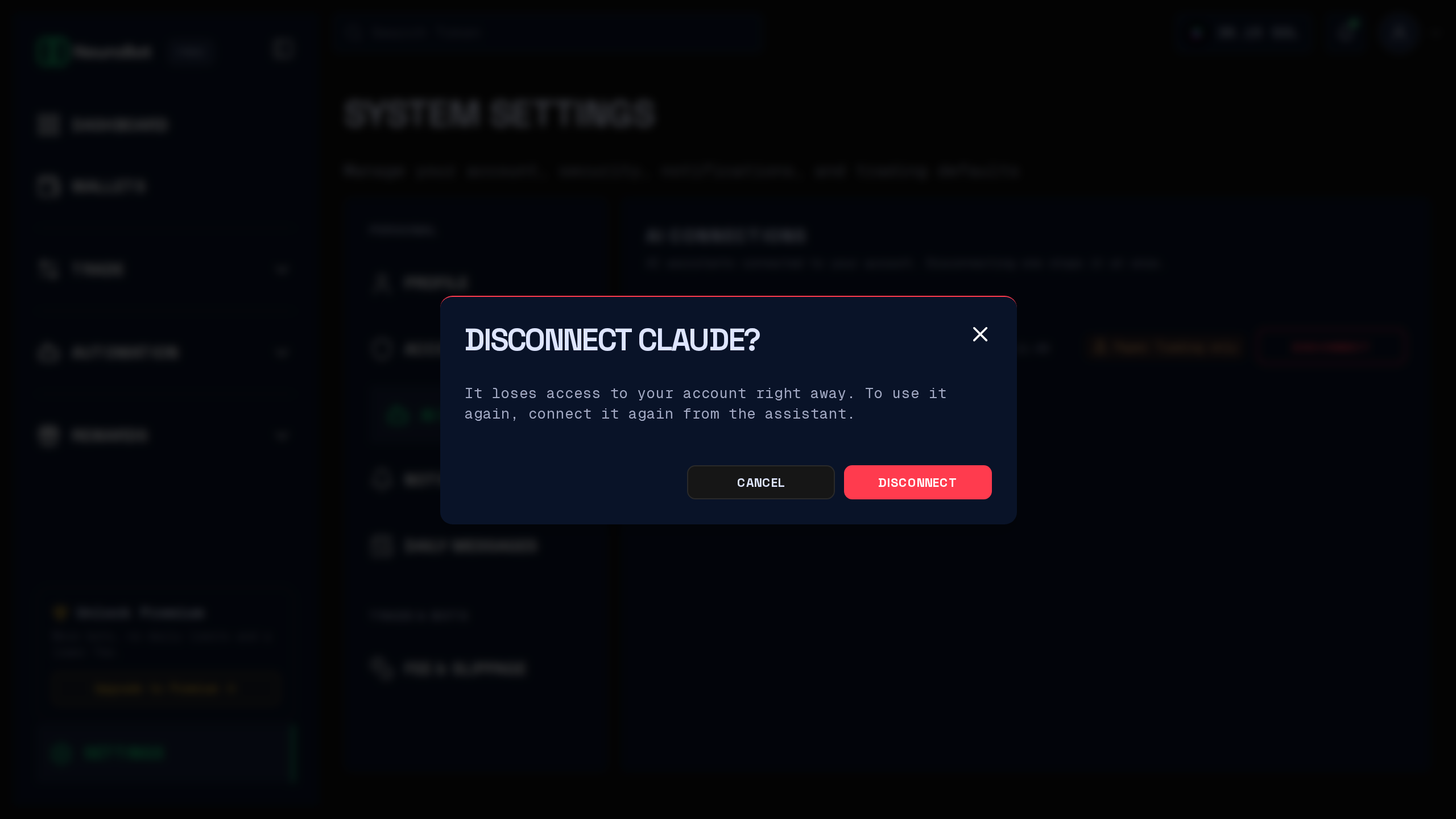 Confirming a disconnect
